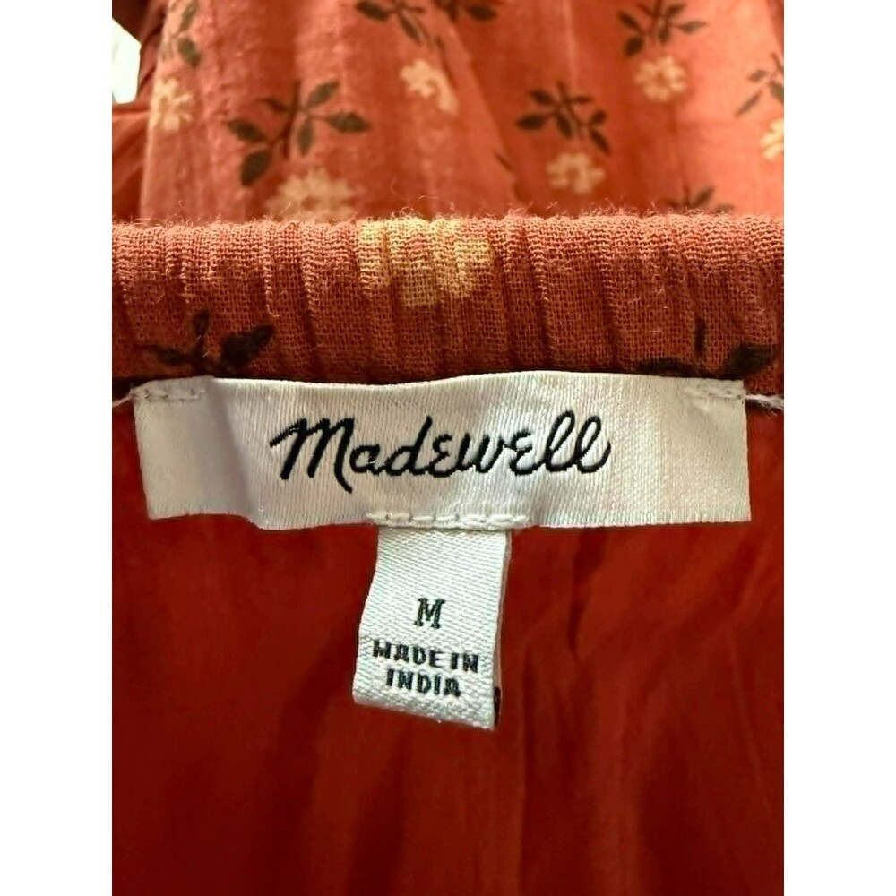 Madewell Ruffle Tiered Midi Dress Medium Floral Summer Cottagecore Festival Boho - Picture 5 of 8